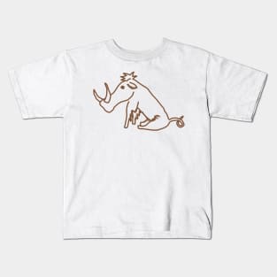 Little Sepia Warthog Kids T-Shirt